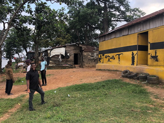 1. Approach to Vernacular Art-space Laboratory (VAL). Photo by author<br />
2. Approach to Vernacular Art-space Laboratory (VAL). Photo by author<br />
3. Adegbite in front of Vernacular Art-space Laboratory (VAL). Photo by author