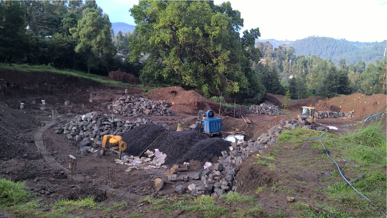 Construction on the site of Netsa Art Vilage, Addis Ababa. Image courtesy of Netsa Art Village.