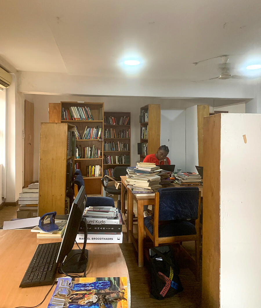 The library at the CCA, Lagos. Image by author.
